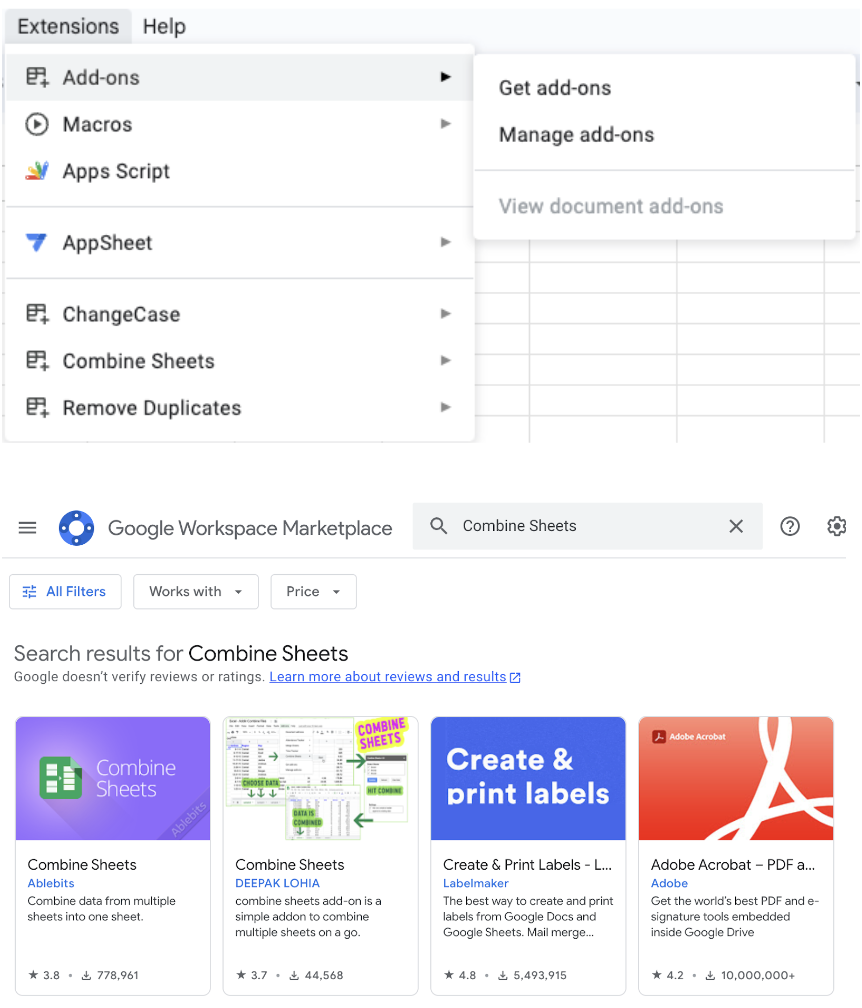 Combine all sheets into 1 sheet for seasons and full-year view